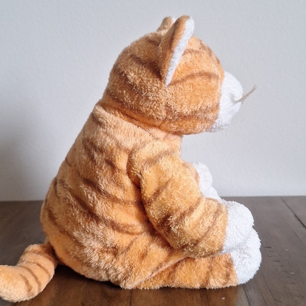 Vintage 2003 Ty Pluffies Tylux Purrz The Cat Orange Stripe Tiger Plush - Picture 2 of 7